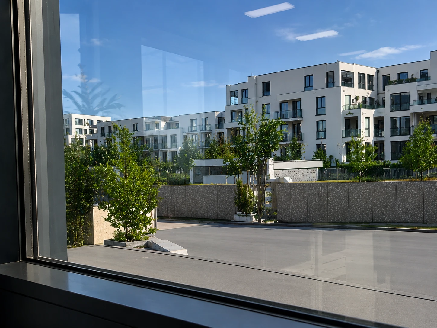 Saubere Glasfläche nach der Reinigung