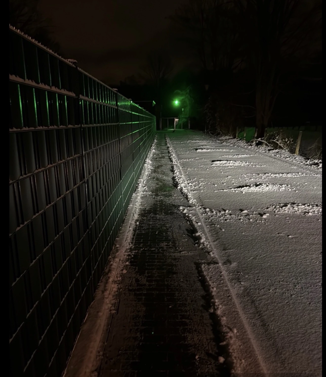 Geräumte und gestreute Fläche nach dem Winterdienst